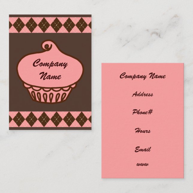 Carte de visite Cupcake (Devant / Derrière)