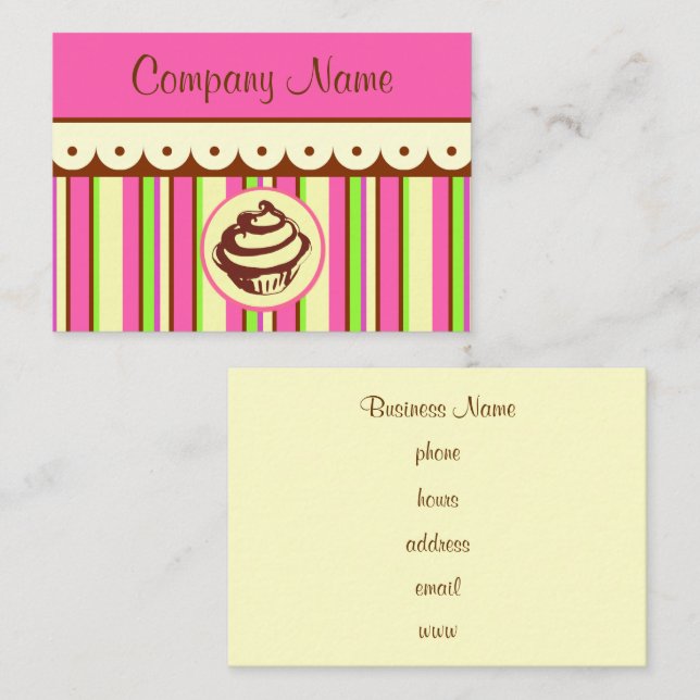 Carte de visite Cupcake (Devant / Derrière)