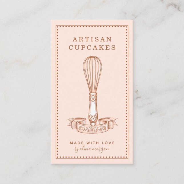 Carte De Visite Cupcake Baker Bakery Pastry Chef (Devant)