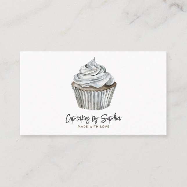 Carte De Visite Cupcake Baker boulangerie Chef Restauration (Devant)