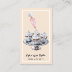 Carte De Visite Cupcake Baker Boulangerie Pâtisserie Chef Restaura