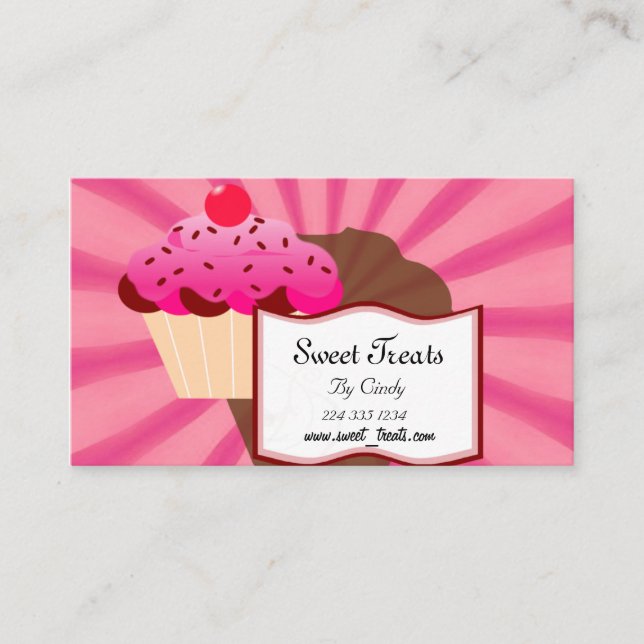Carte De Visite Cupcake, Boulangerie (Devant)