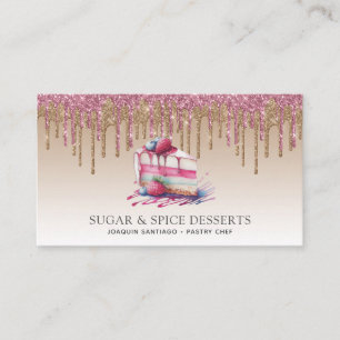Carte De Visite Cupcake Boulangerie Pâtisserie Chef Parties scinti