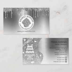 Carte De Visite Cupcake Boulangerie Pâtisserie Chef Parties scinti