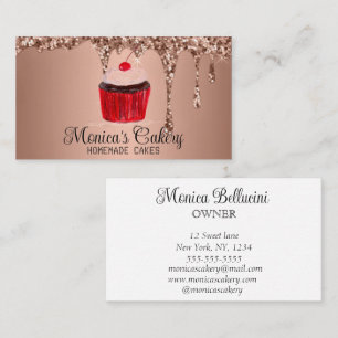 Carte De Visite Cupcake Cakes Desserts Sweets Bakerie maison
