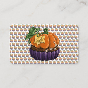 Carte De Visite Cupcake Citrouille