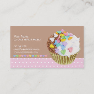 Carte de visite Cupcake Hearts