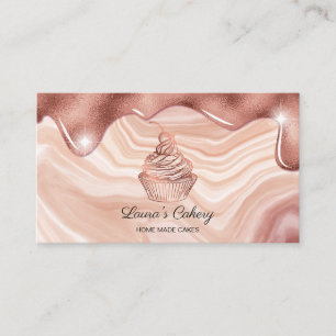 Carte De Visite Cupcake Home Bakery Rustic Vintage
