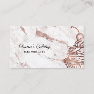 Carte De Visite Cupcake Home Bakery Rustic Vintage