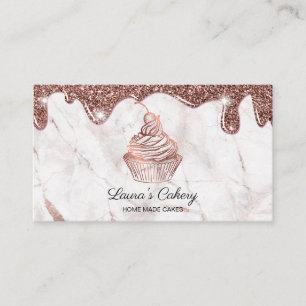 Carte De Visite Cupcake Home Bakery Rustic Vintage