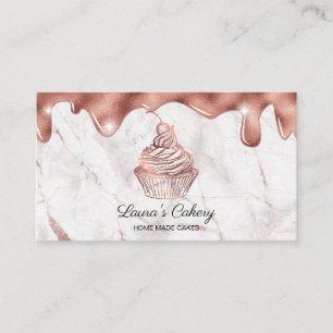 Carte De Visite Cupcake Home Bakery Rustic Vintage