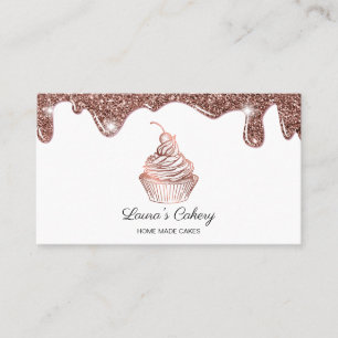 Carte De Visite Cupcake Home Bakery Rustic Vintage