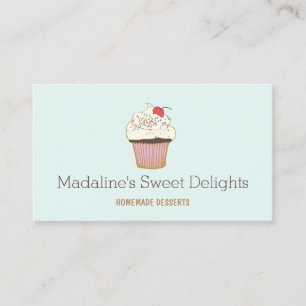 Carte De Visite Cupcake Logo Boulangerie Pâtisserie Chef Restaurat