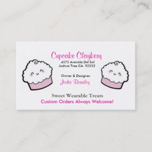 Carte De Visite Cupcakes-1, Cupcakes-2, petit gâteau Claykery,