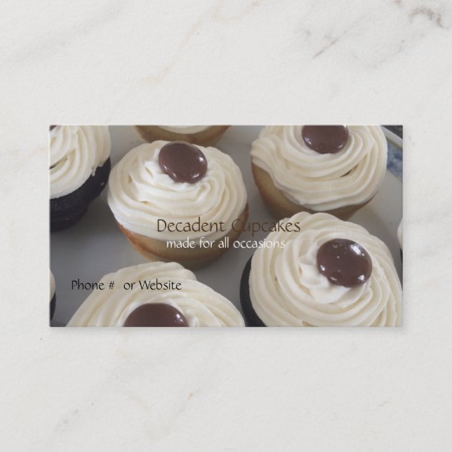 Carte De Visite Cupcakes à la crème à beurre (Devant)