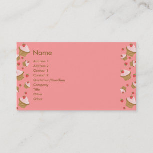 Carte De Visite Cupcakes au chocolat aux fraises