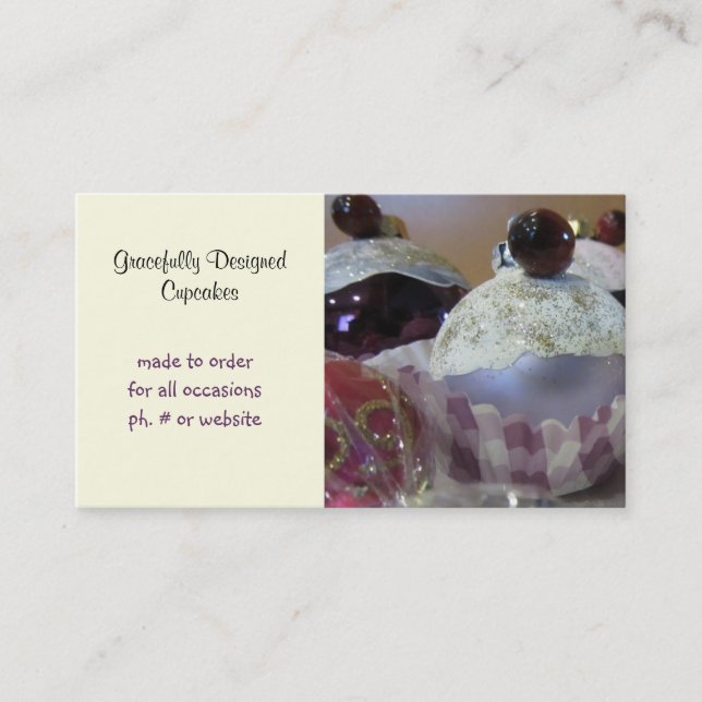 Carte De Visite Cupcakes Design (Devant)