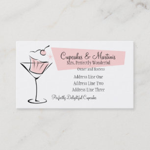 Carte De Visite Cupcakes et Martinis