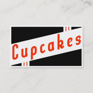 Carte De Visite cupcakes rétro