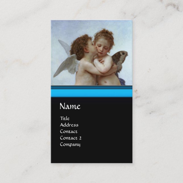Carte De Visite Cupidon et Psyché comme Enfants / Anges premier ba (Devant)