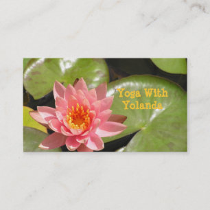 CARTE DE VISITE CUST.BUS.CARD, "SAUMON-PINK LOTUS BLOSSOM AND BRIG