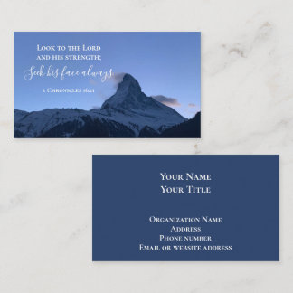 Carte De Visite Custom Bible Verse Swiss Alps Photo Template