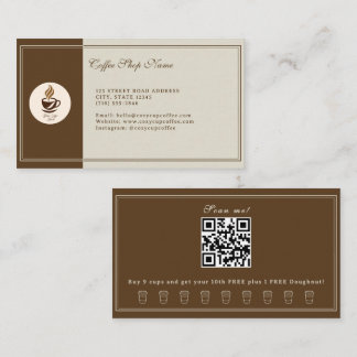 Carte De Visite Custom Coffee Shop Business Card – Personalized 