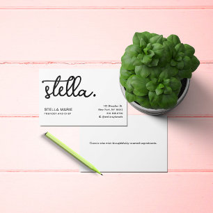 Carte De Visite Custom Modern Ajouter Votre Marque Nom Typographie