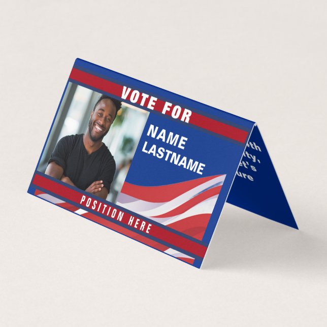 Carte De Visite Custom Politics Campaign Template (Devant)