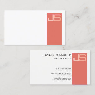 Carte De Visite Custom Professional Moderne Élégant Monogramme Bus