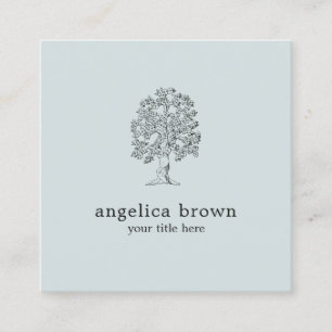 Carte de visite Customisé minimaliste de l'arbre à