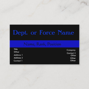 Carte De Visite Customisez ce ThinBlueLine