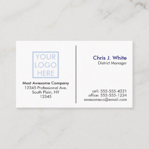 Carte De Visite Customisez votre propre - votre logo - blanc clair