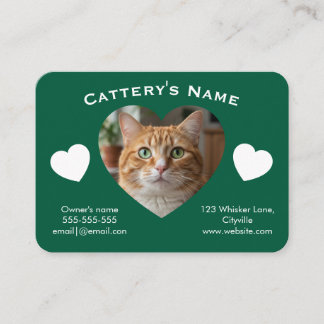 Carte De Visite Customizable Cattery Business Card 