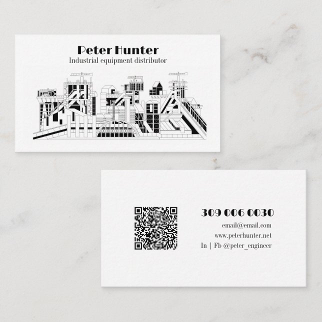 Carte De Visite Customizable Heavy Industry Business Card (Devant / Derrière)