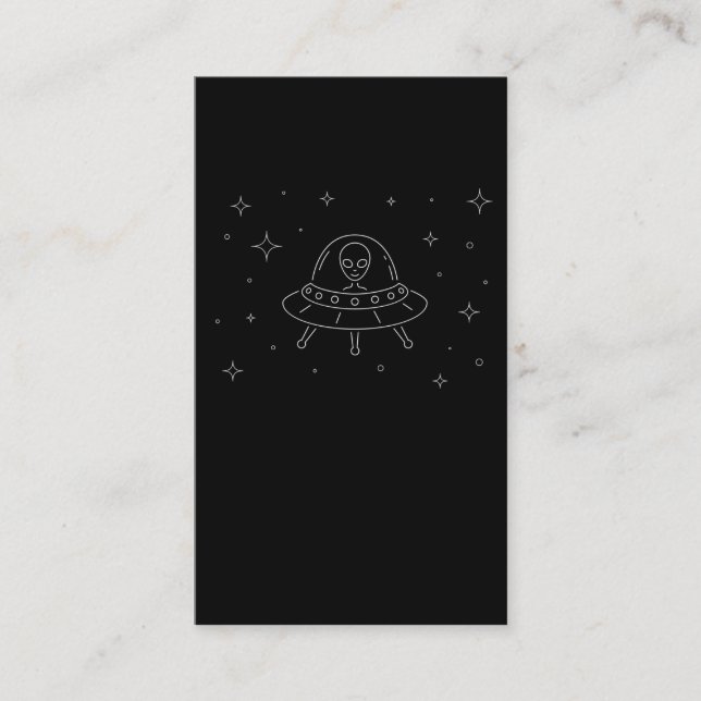 Carte De Visite Cute Alien UFO (Devant)