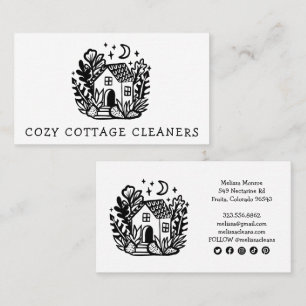 Carte De Visite Cute Cottage Custom Cleaning Home Services