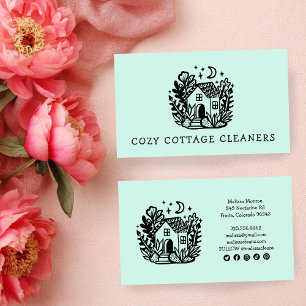 Carte De Visite Cute Cottage Custom Cleaning Home Services