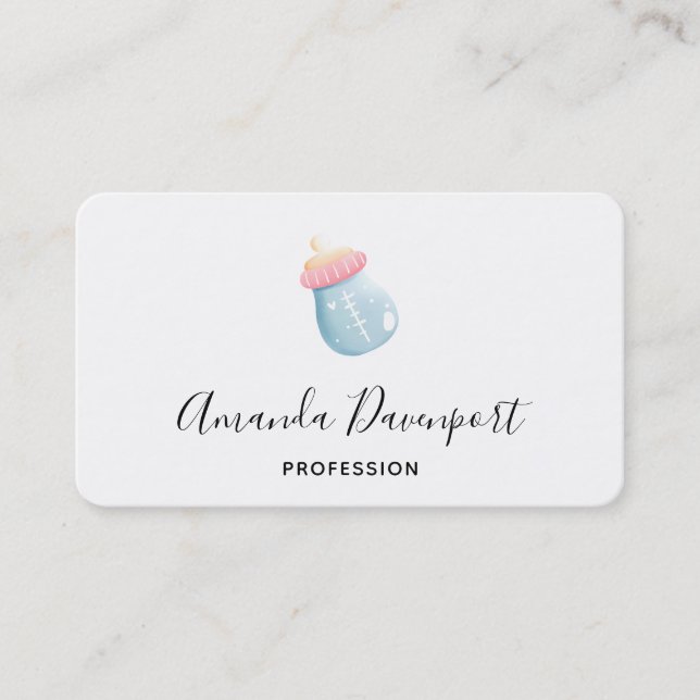 Carte De Visite Cute de Bottle (Devant)