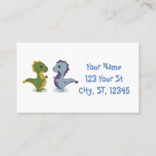 Carte De Visite Cute Dinosaur Paire Thunder_Cove