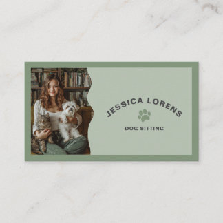 Carte De Visite Cute Dog Sitter, Pet Groomer, Dog Walker