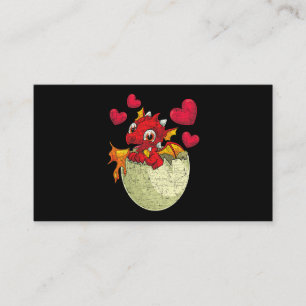 Carte De Visite Cute Fire Dragon Lover Coeur Mythique Créature Dra