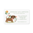 Cute Floral Dachshund Chien Services de soins pour
