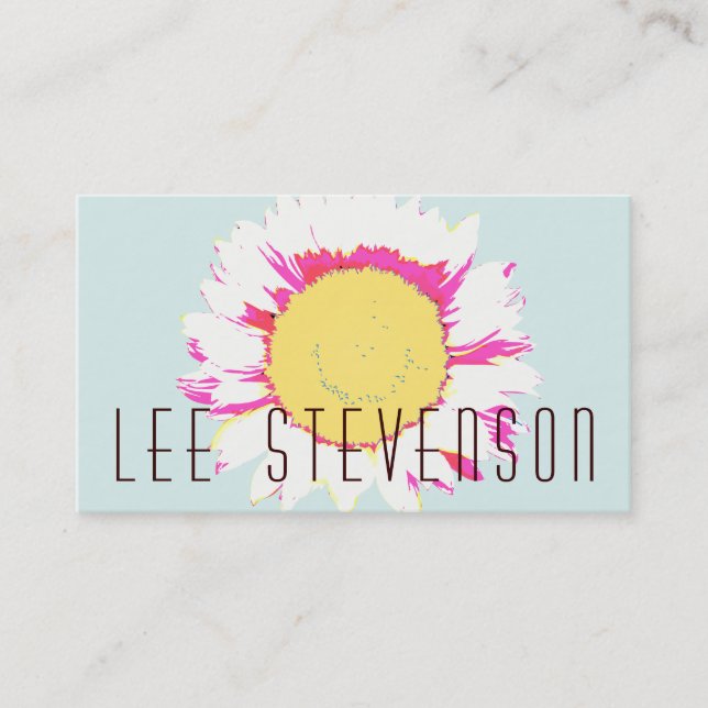 Carte De Visite Cute Floral Moderne (Devant)