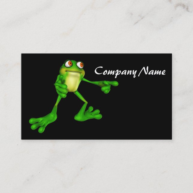 Carte De Visite Cute Froggy verte (Devant)