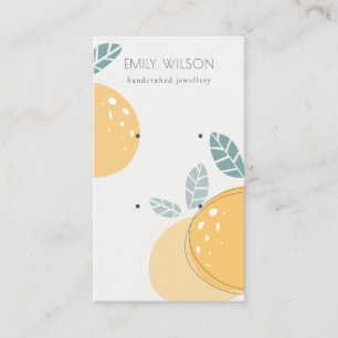 Carte De Visite Cute Fruit Citron Abstrait Écran d'oreille en gras