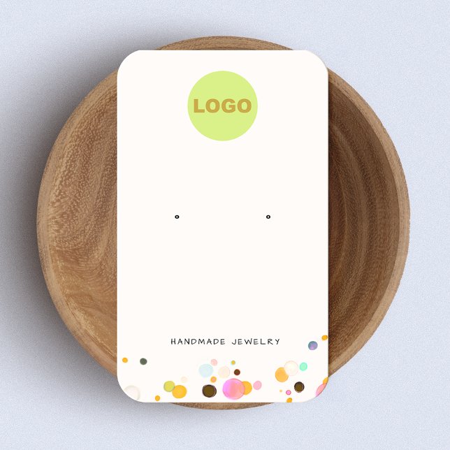 Carte De Visite Cute Fun Confetti Stud Élevant Bijoux (Créateur téléchargé)