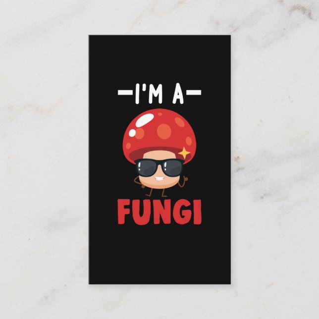 Carte De Visite Cute Fungi Garçons Filles Champignons (Devant)