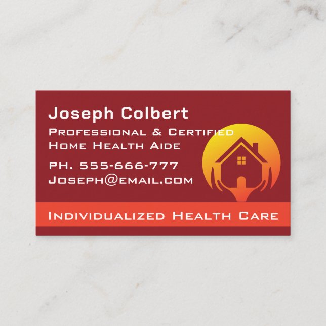 Carte De Visite Cute House Services d'aidants naturels (Devant)