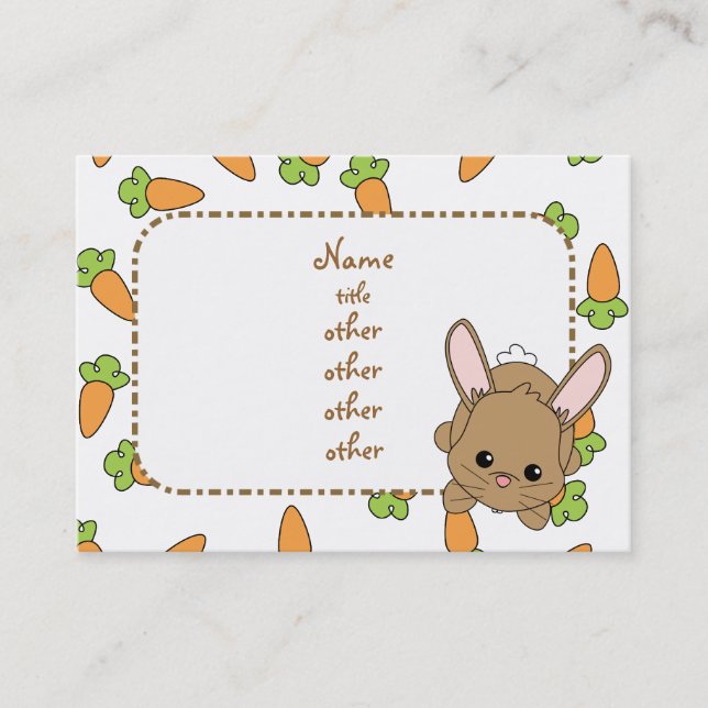 Carte De Visite Cute Lil' Bunny (Devant)